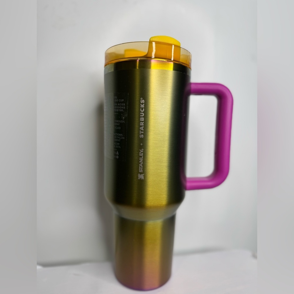 LIMITED EDITION STARBUCKS VS STANLEY Summer 2024 40 oz Tumbler Purple Gold - Picture 7 of 10